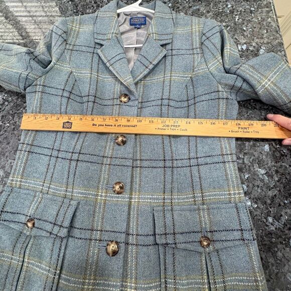 Pendleton Women’s Wool Blazer Size 10 – Blue Plaid “Oregon Wool” Lined Jacket - Picture 7 of 12